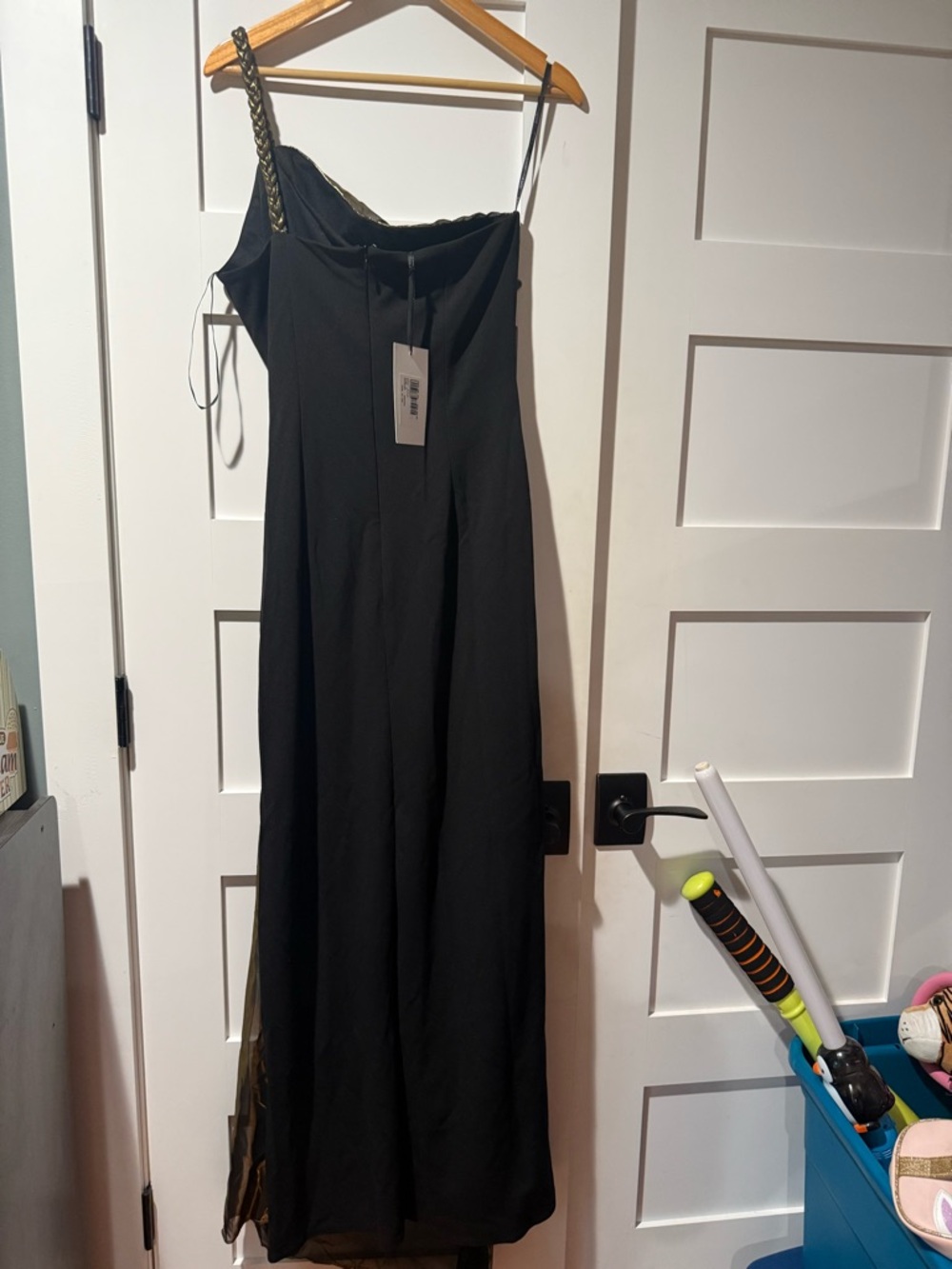 Black Maxi Dress with Braided Strap